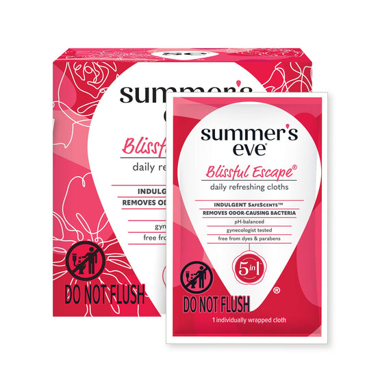 Summer's Eve Blissful Escape Daily Refreshing Feminine Wipes, Removes - NutriGlobal