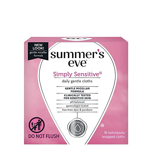 Summer's Eve Cleansing Cloths, Simply Sensitive, 16 Count - NutriGlobal