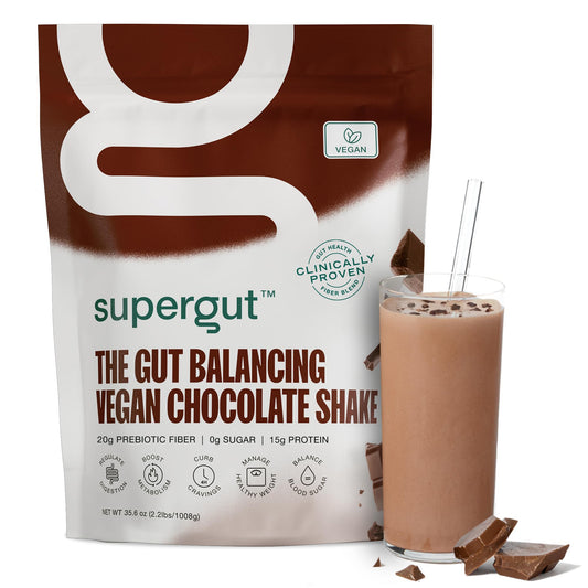 Supergut Prebiotic Shakes | Meal Replacement | Gut Health | Appetite Suppressant | High Protein and Fiber - NutriGlobal