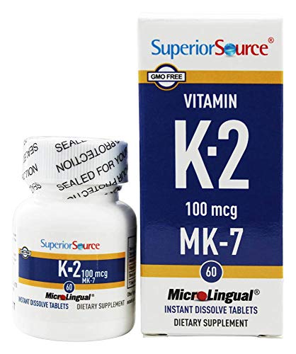 Superior Source Vitamin K2 MK-7 (Menaquinone-7), 100 mcg, Quick Dissolve MicroLignual - NutriGlobal