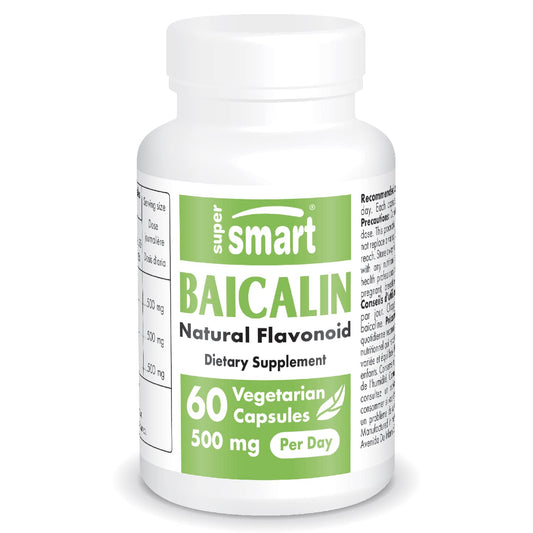 Supersmart - 90% Baicalin 500mg per Day (Scutellaria Baicalensis) - Chinese Skullcap - NutriGlobal