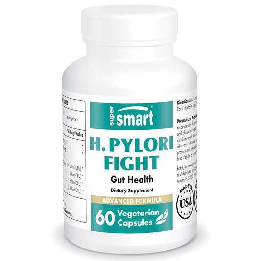 Supersmart - H. Pylori Fight Advanced Formula (Mastic Gum, Probiotics & Prebiotic) - NutriGlobal