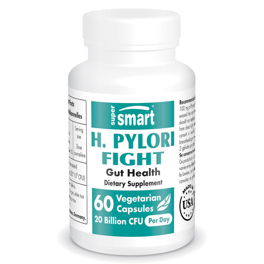 Supersmart - H. Pylori Fight Natural Treatment 20 Billion CFU per Day (Probiotic Lactobac - NutriGlobal