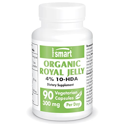 Supersmart - Organic Royal Jelly 300mg per Day (High Strength 4% 10-HDA) - Freeze - NutriGlobal
