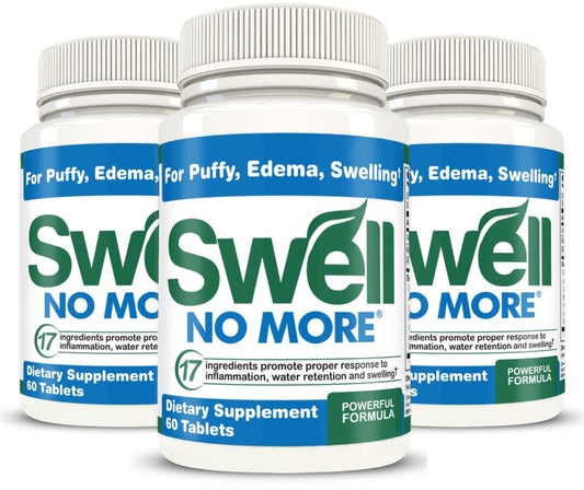 SwellNoMore Pill Natural Diuretic Reduces Edema Swelling, Swollen Feet - NutriGlobal