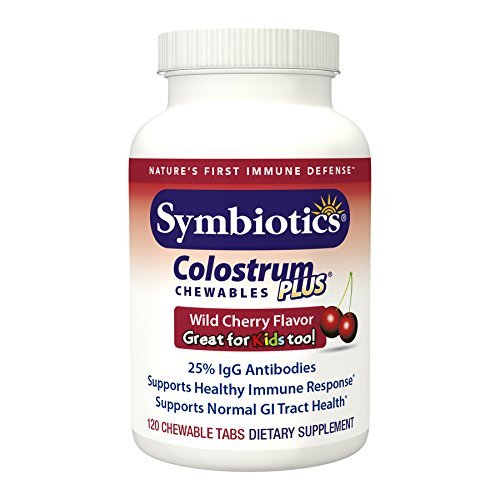Symbiotics Colostrum 120ct Chewables Plus - Immunity Support for Adult & Kids - NutriGlobal