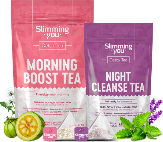 TAOISTEA 14 Day Detox Tea for Weight Loss, Body Cleanse, Metabolism Boost - Morning - NutriGlobal