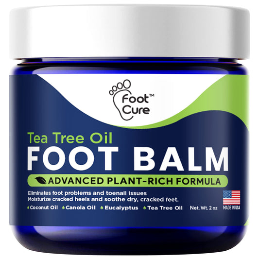 Tea Tree Oil Foot Balm/ Moisturizer For Dry Cracked Feet - Instantly Hydrates & Soothes - NutriGlobal