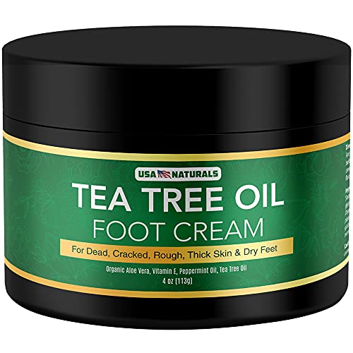 Tea Tree Oil Foot Cream For Dry Cracked Heels Repair - Natural Foot Cream For Dry Cracke - NutriGlobal