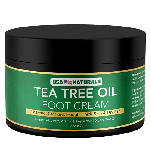Tea Tree Oil Foot Cream For Dry Cracked Heels Repair - Natural Foot Cream For Dry Cracke - NutriGlobal