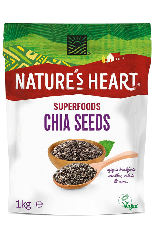 Terrafertil Nature’s Heart Chia Seeds, 1 kg - NutriGlobal
