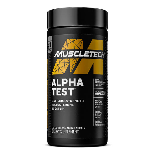Testosterone Booster for Men, MuscleTech AlphaTest, Tribulus Terrestris & Boron Suppleme - NutriGlobal