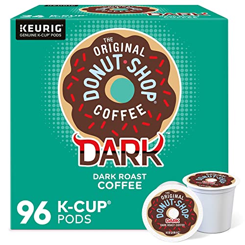 The Original Donut Shop Dark Coffee, Keurig Single-Serve K-Cup Pods, Dark Roast, 96 Ct - NutriGlobal