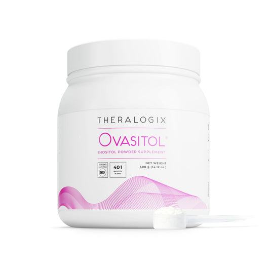 Theralogix Ovasitol Inositol Powder - 90-Day Supply - Myo-Inositol & D-Chiro Inositol for Hormone Balance & Ovarian Function Support - NSF Certified - 400 g (180 Servings) - NutriGlobal