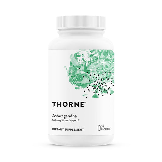 THORNE - Ashwagandha - Highly Concentrated Shoden - Calming Stress Support for Women & Men* - Supports Daytime Energy, Mental Clarity & Optimal Immune Function* - 30 Capsules - NutriGlobal