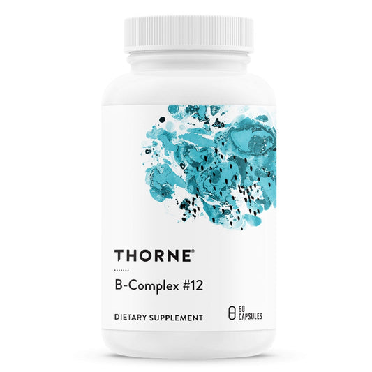 THORNE B-Complex 12 - Vitamin B Complex with Active B12 and Folate - 60 Capsules - NutriGlobal