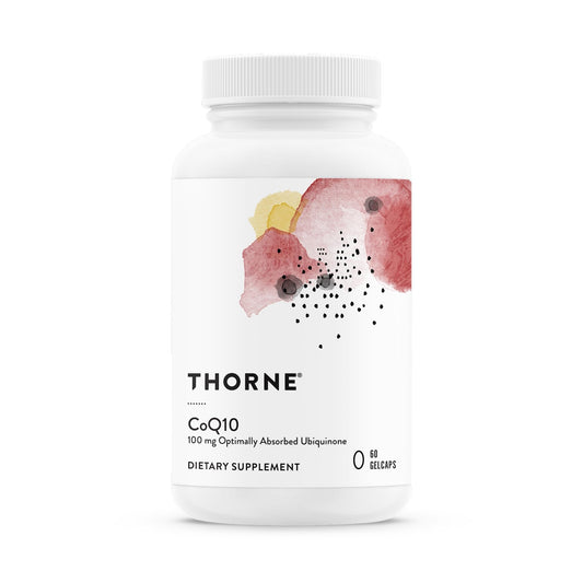 THORNE - CoQ10-100mg Optimally Absorbed Ubiquinone Supplement - Support Heart Health, Brain Function, Cellular Energy Production & Healthy Aging* - Gluten-Free, Dairy-Free - 60 Servings - NutriGlobal