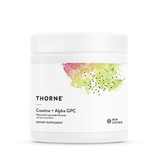 THORNE - Creatine + Alpha GPC - Micronized Creatine Monohydrate Powder - Support for Muscles & Cognitive Function* - for Women & Men - Watermelon Lemonade - NutriGlobal