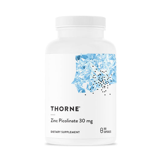 Thorne Research - Zinc Picolinate 30 mg - Well-Absorbed Zinc Supplement for Growth and Immune Function - 180 Capsules - NutriGlobal