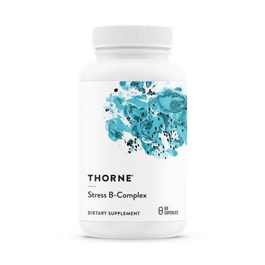 THORNE - Stress B-Complex - Vitamins B2, B6, B12 & Folate in Highly-Absorbable and Active Forms - Extra Vitamin B5 for Adrenal Support - NutriGlobal