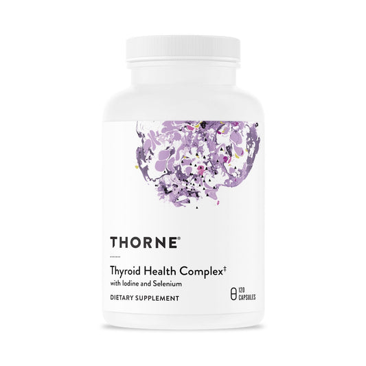 THORNE - Thyroid Health Complex (Formerly Thyrocsin) - Thyroid Cofactors for Thyroid Function Support* - Vitamins B12, C & E, Ashwagandha, Iodine, Zinc, Selenium, Copper & L-Tyrosine - 60 Servings - NutriGlobal