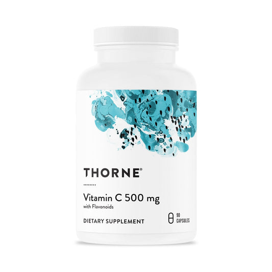 THORNE - Vitamin C 500 mg - Blend of Vitamin C and Citrus Bioflavonoids from Oranges - Supports Immune System, Cellular Energy Production & Collagen Production* - Third-Party Certified - 90 Servings - NutriGlobal