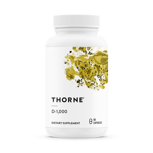 THORNE - Vitamin D3 Supplement - Supports Healthy Bones, Teeth, Muscles, Cardiovascular & Immune Function* - Gluten, Dairy & Soy-Free - 1,000 IU - 90 Servings - NutriGlobal