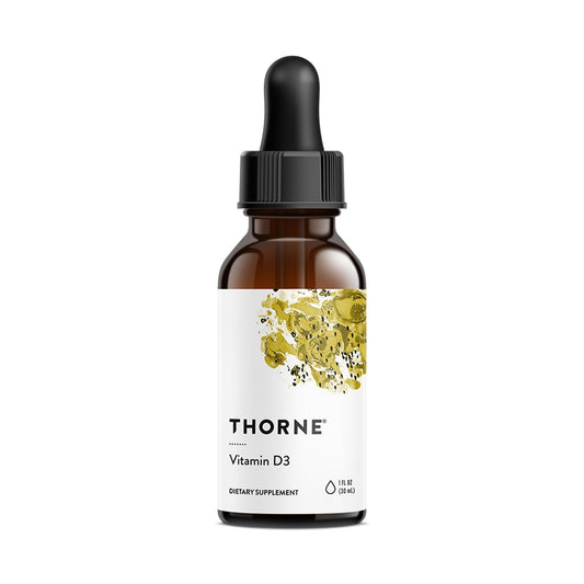 THORNE - Vitamin D3 with a Metered Dispenser - Liquid Vitamin D Vegan Supplement - Supports Healthy Bones, Teeth, Muscles, Cardiovascular & Immune Function* - 4,000 IU - 1 Fl Oz (30 mL) - 30 Servings - NutriGlobal