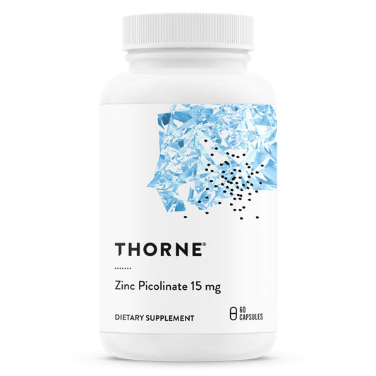 Thorne Zinc Picolinate 15mg - Highly Absorbable Zinc Supplement - Supports Wellness - NutriGlobal