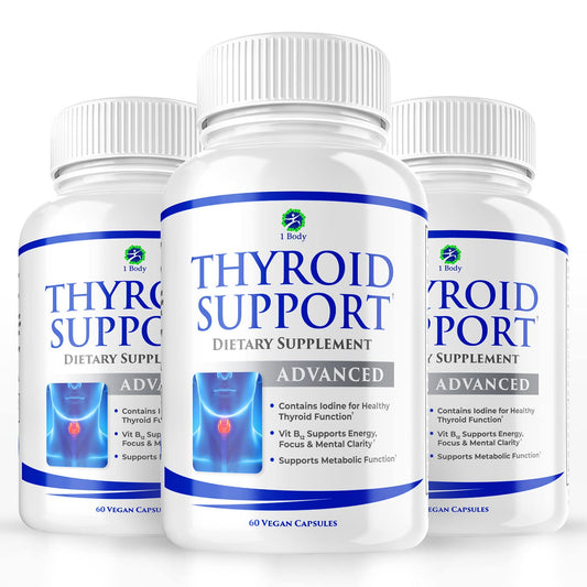 Thyroid Support Supplement for Women and Men - 3 Pack 90 Days - NutriGlobal