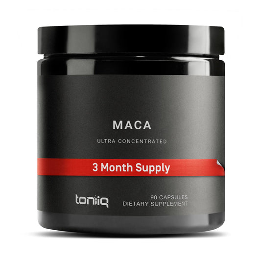 Toniiq 10,000mg 20x Concentrated Extract - Single Origin Wildcrafted Maca Root Capsules - NutriGlobal