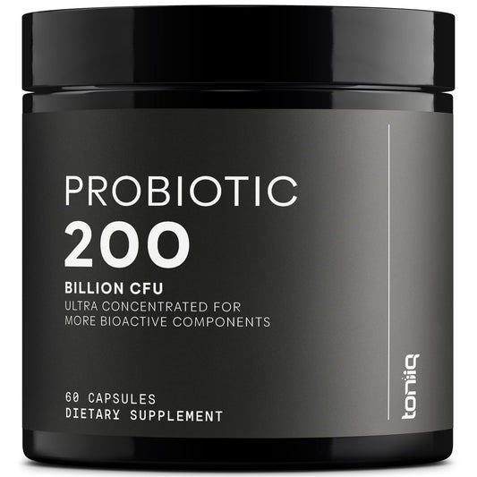 Toniiq 200 Billion CFU Probiotic Supplement 30 Verified Third-Party Tested Strains - Fully Shelf-Stable Probiotics Formula - NutriGlobal