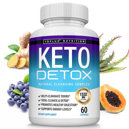 Toplux Keto Detox Pills Advanced Cleansing Extract – 1532 Mg Natural Acai Colon - NutriGlobal