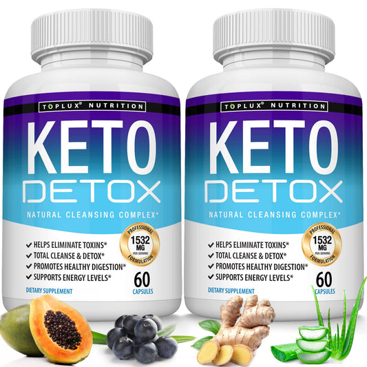 Toplux Keto Detox Pills Advanced Cleansing Extract – 1532 Mg Natural Acai Colon - NutriGlobal