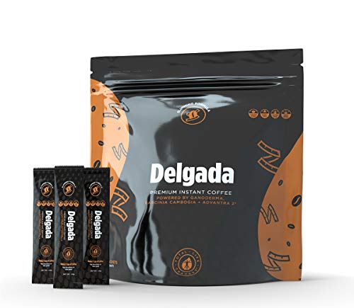 Total Life Changes Delgada Coffee Infused with Ganoderma Lucidum mushroom, 28 sachet - NutriGlobal