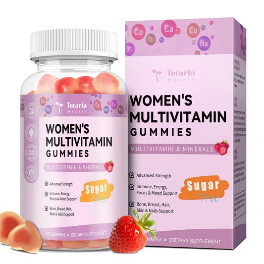Totaria Sugar Free Multivitamin Gummies for Women 14+ w/Iron, Inositol, Folate, Biotin, Womens Daily Multivitamin Gummy w/Vitamin A, C, B, D3, K2 - NutriGlobal