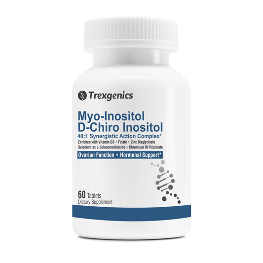 Trexgenics SYNERGISTIC & ADVANCED PCOS Support Myo-Inositol 1000 mg, D-Chiro - NutriGlobal