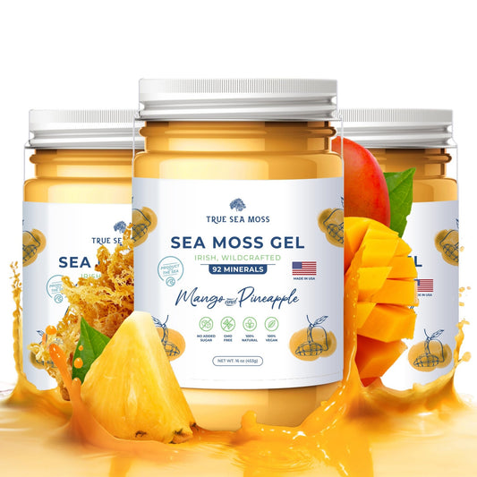 TrueSeaMoss Wildcrafted Irish Sea Moss Gel –7 Flavors- Nutritious Organic Raw - NutriGlobal