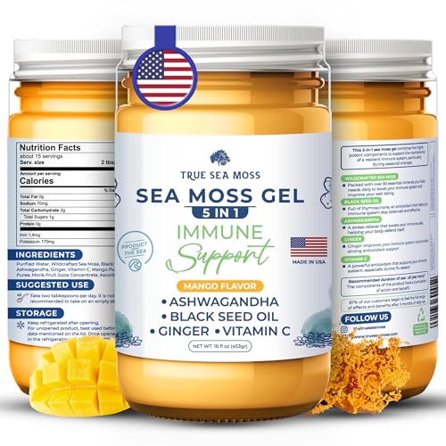 TrueSeaMoss Wildcrafted Irish Sea Moss Gel – Nutritious Raw Seamoss Rich in Minerals - NutriGlobal