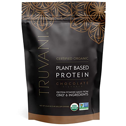 Truvani Organic Vegan Protein Powder Chocolate - 20g of Plant Based Protein, Organic - NutriGlobal