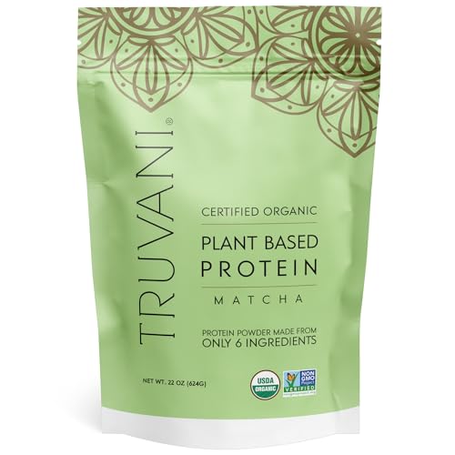 Truvani Organic Vegan Protein Powder Matcha - 20g of Plant Based, Organic Protein - NutriGlobal