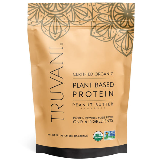 Truvani Organic Vegan Protein Powder Peanut Butter - 20g of Plant Based Protein, Powder - NutriGlobal