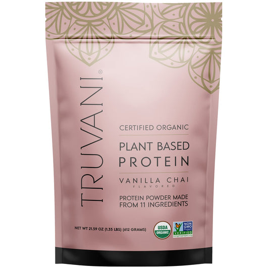 Truvani Organic Vegan Protein Powder Vanilla Chai - 20g of Plant Based Protein, Organic - NutriGlobal