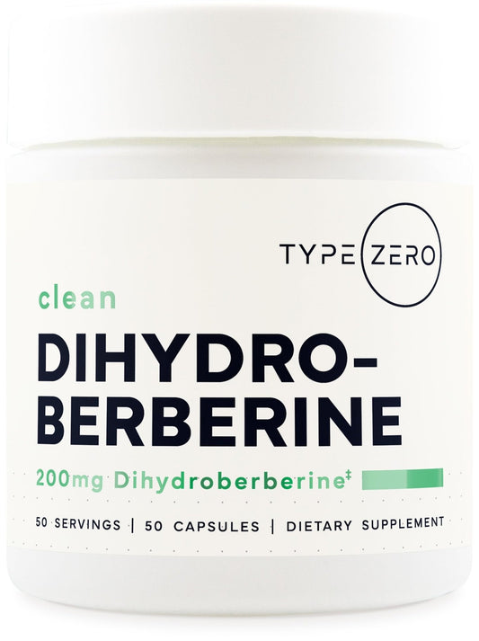 Type Zero Clean Dihydroberberine 200mg Capsules - 50 Capsules - GlucoVantage Dihydroberberine Supplement - Non-GMO & Gluten Free - NutriGlobal