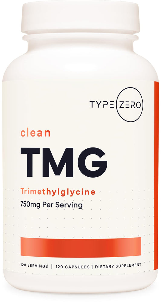 Type Zero Clean TMG Trimethylglycine Capsules (120 Servings) - Non GMO, Gluten Free - NutriGlobal