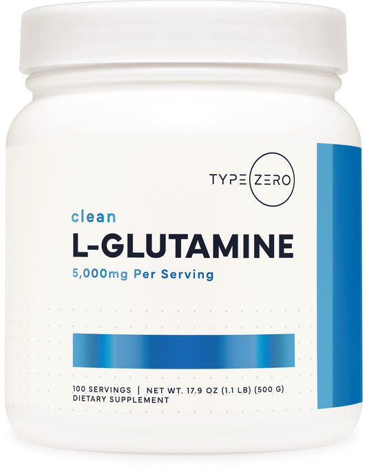 Type Zero L-Glutamine Powder (500G) 3-Month Supply Pure L-Glutamine Supplement - Vegan, Gluten Free, No Fillers - NutriGlobal