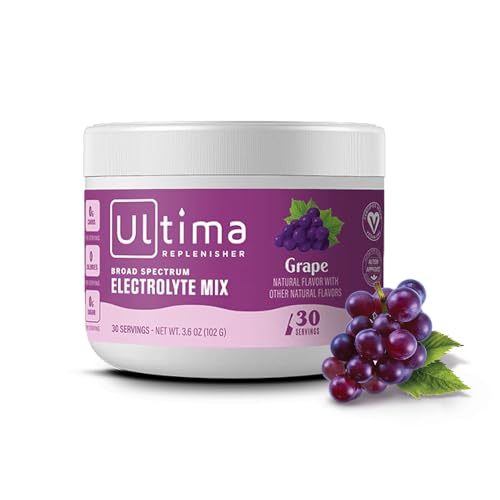 Ultima Replenisher Daily Electrolyte Drink Mix – Grape, 30 Servings – Hydration Powder - NutriGlobal