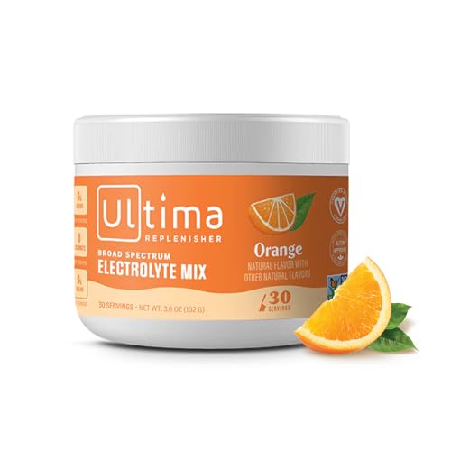 Ultima Replenisher Daily Electrolyte Drink Mix – Orange, 30 Servings – Hydration Powder - NutriGlobal