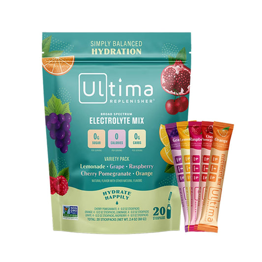Ultima Replenisher Daily Electrolyte Drink Mix – Original Variety, 20 Stickpacks – Hydration - NutriGlobal