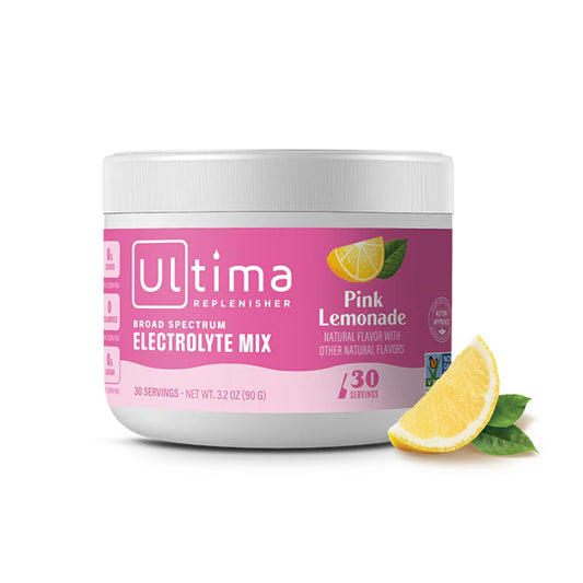 Ultima Replenisher Daily Electrolyte Drink Mix – Pink Lemonade, 30 Serving – Hydration - NutriGlobal